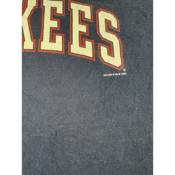 Rare Vintage 1996 New York Yankees Salem Spors MLB Baseball Single Stitch Shirt - Picture 4 of 10